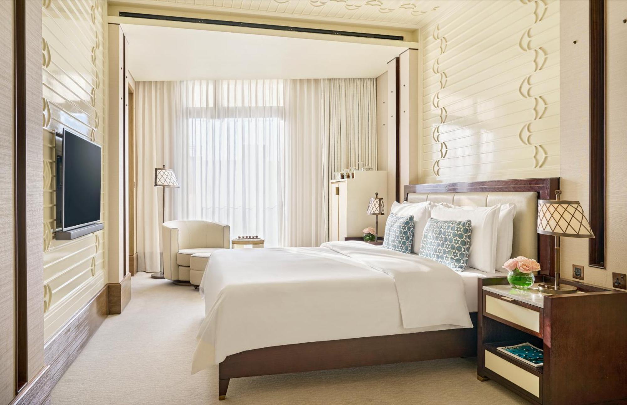 Hotel Mandarin Oriental, Ad Dawhah Esterno foto A bedroom at the hotel