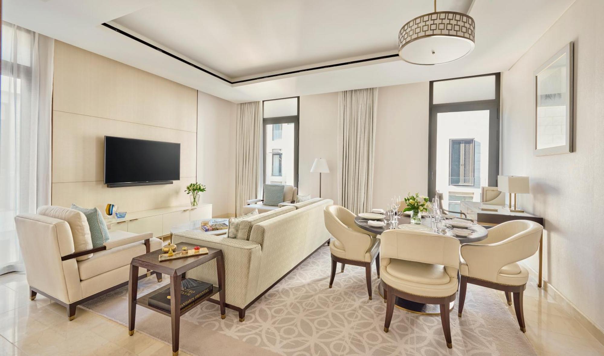Hotel Mandarin Oriental, Ad Dawhah Esterno foto A suite at the hotel