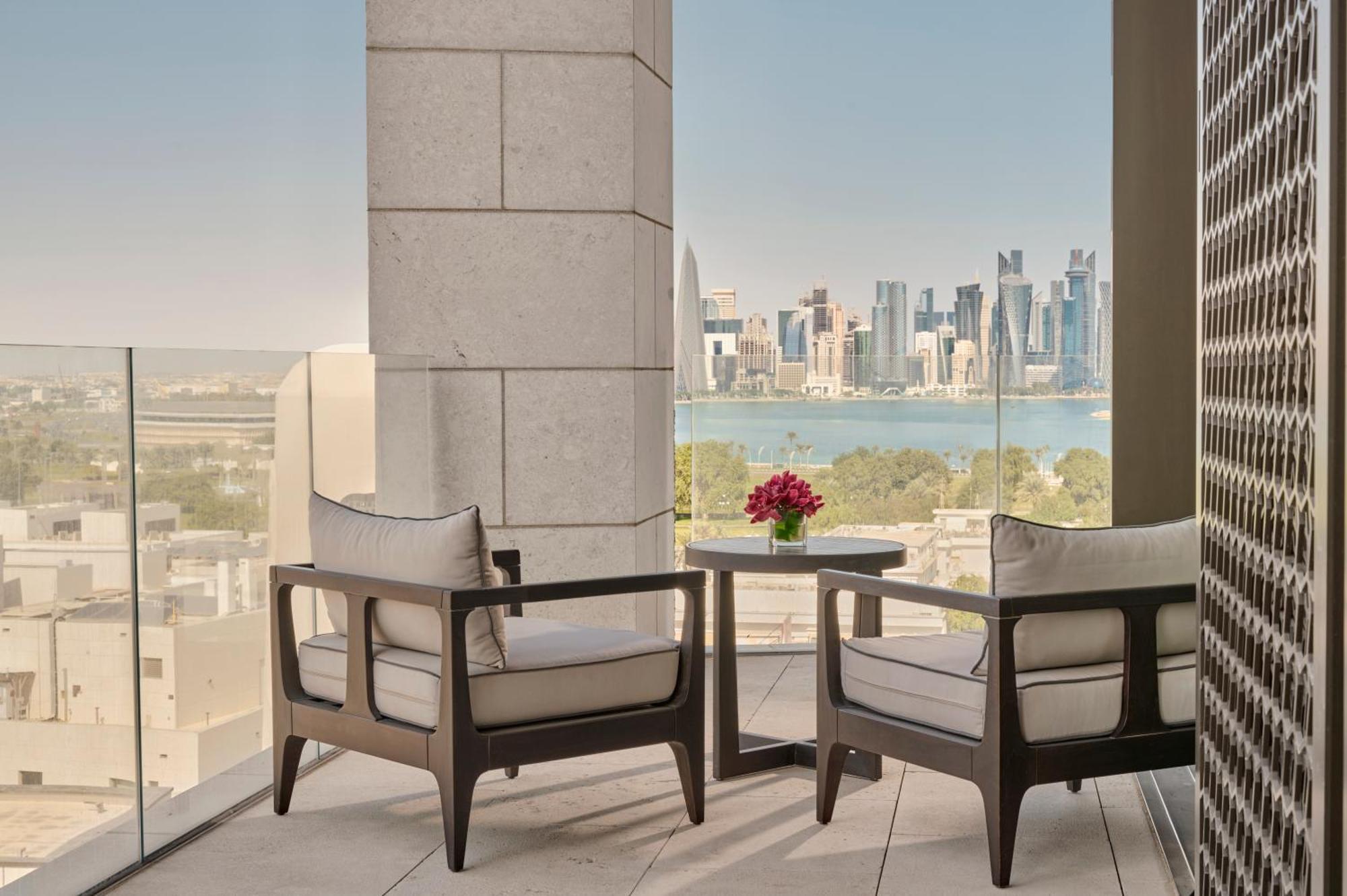 Hotel Mandarin Oriental, Ad Dawhah Esterno foto View from the hotel